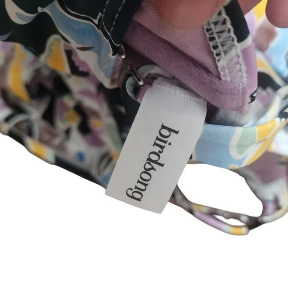 Birdsong Size 32I Bare Necessities Palm Print Underwire Wrap Tankini Swim Top - Picture 11 of 14